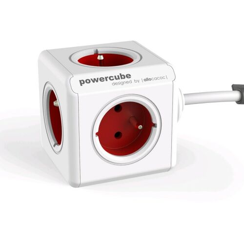 Nahaufnahme des Allocacoc PowerCube Extended Mehrfachsteckdosenadapters