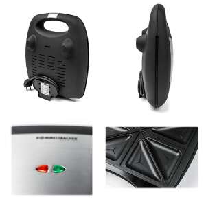 Rommelsbacher ST 1410 Szendvicssütő, fekete és rozsdamentes acél, 4 szendvics kapacitás, ferde nézet - Szendvicssütő