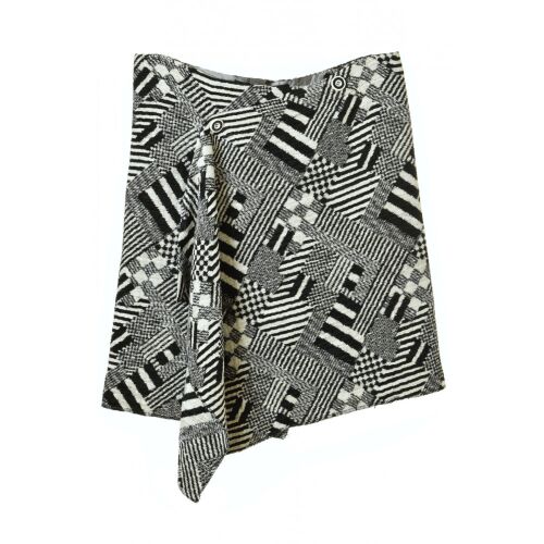 Desigual Fekete-Fehér Kockás Átlapolt Szoknya - 42 130489563