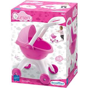 Ecoiffier Nursery Stroller 51cm #pink-white