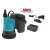 Gardena 2000/2 18V P4A cordless submersible pump for clean water, blue and black, with battery, charger and power for all alliance logo