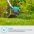 Gardena EasyCut 23/18V P4A cordless grass trimmer trimming grass close-up.