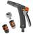 Gardena Basic Sprühdüse Set, grau und orange, mit einstellbarem Wasserstrahl, Frostschutz und verriegelbarem Abzug