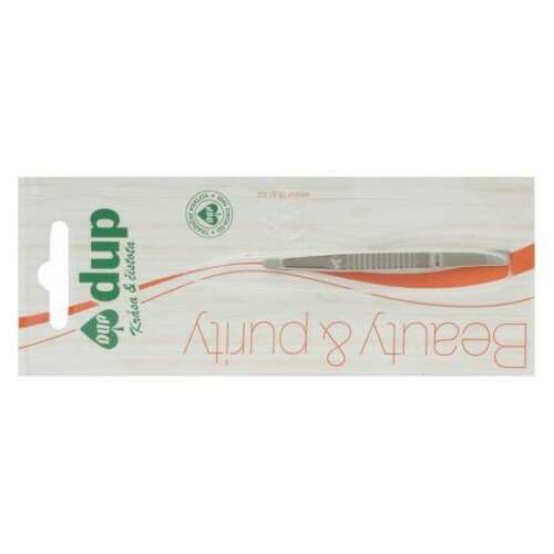 DUP straight eyebrow tweezers, beauty and purity, stainless steel, for precise hair removal