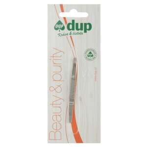 DUP Beauty & Purity angled eyebrow tweezers, stainless steel, for precise eyebrow shaping - Bathing Essential