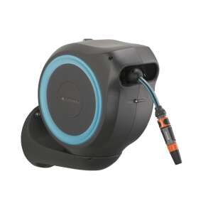 Gardena RollUp S tambur pentru furtun de perete, gri și albastru, cu furtun și duză - Cărucioare pentru furtun