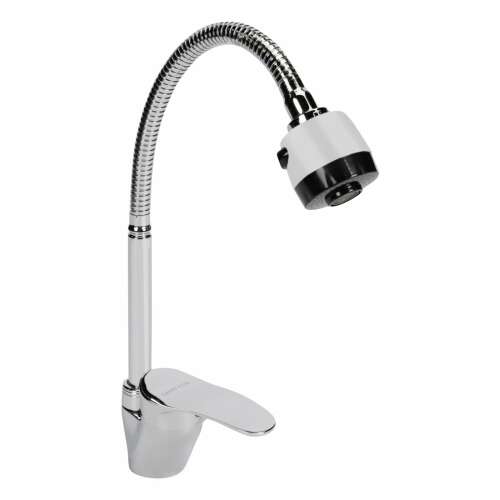 SANIT-LUX króm konyhai csaptelep kihúzható zuhanyrózsával