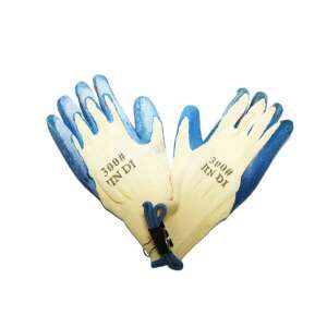 SAFE GREEN munkavédelmi kesztyűk, 12 darabos csomag, kék és fehér színben, 10-es méret - Micul Fermier