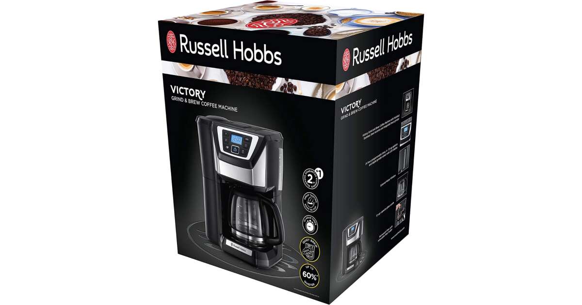 Russell Hobbs Grind & Brew Coffee Machine, 22000, Black