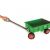 Cărucior verde Wader pentru copii în uz, copil trăgând căruciorul de jucărie