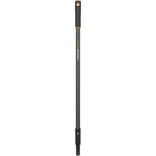 Дръжка Fiskars QuikFit, 84 cm, черна, алуминий, мека дръжка, градински инструмент