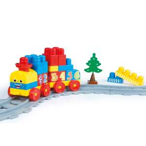 Set de constructie Trenulet pe sine Wader Baby Blocks