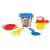 Paw Patrol Sand Bucket Set with 5 pieces, including bucket, watering can, rake, shovel, and sieve