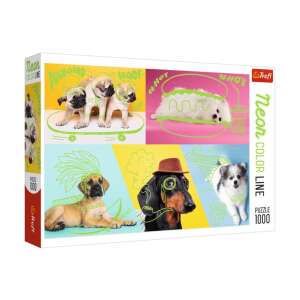 Trefl Neon Color Line Puzzle - Szuper kutyák 1000db 32081795 Puzzle - Kutya