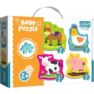 Trefl 4in1 Baby Puzzle - Kisállatok a farmon 18db 32081797 Puzzle - Sport - Állatok