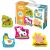 Trefl Baby Puzzle 4v1 - Puzzle Farmárske zvieratá s krabicou