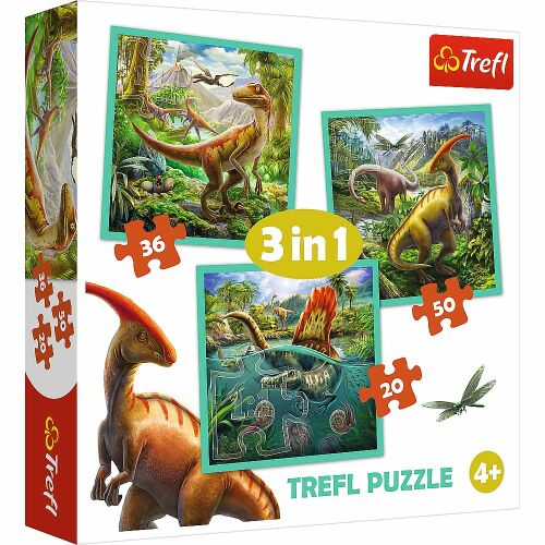 Trefl 3in1 Dinosaur Puzzle, 106 pieces, box