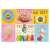 Trefl Neon Color Line 1000 piece jigsaw puzzle featuring a collage of sweet treats and fun illustrations