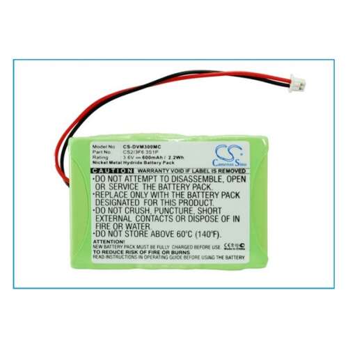 Cameron Sino 3.6V 600mAh NI-MH Akkumulátor csere Digital Ally 135-0035-höz - Elem és akkumulátor