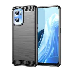 Fekete OnePlus Nord CE 2 5G telefontok karbon mintázattal és ütésálló sarkokkal - OnePlus