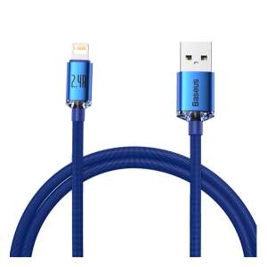 Baseus Crystal Shine kék Lightning kábel iPhone és iPad készülékekhez - Baseus