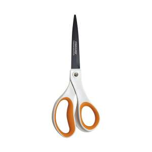Nožnice Fiskars s titánovým povrchom, nepriľnavé, 20 cm, biele a oranžové rukoväte - Fiskars