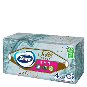 Zewa Softis Style 4 straturi, cutie, 80 buc 127260783 - Săpun, Hartie igienica, Hârtii igienice umede, Batiste de hârtie, Prezervative și Dezodor