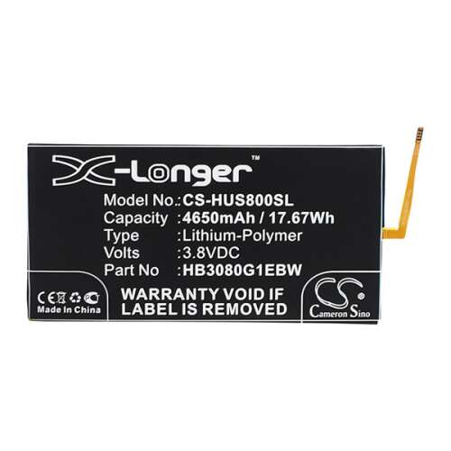 Cameron Sino Li-Polymer akkumulátor Huawei Mediapad T3 10 LTE és Huawei Mediapad T3 10 WIFI táblagépekhez, 4650mAh, 3.8V, HB3080G1EBC kompatibilis