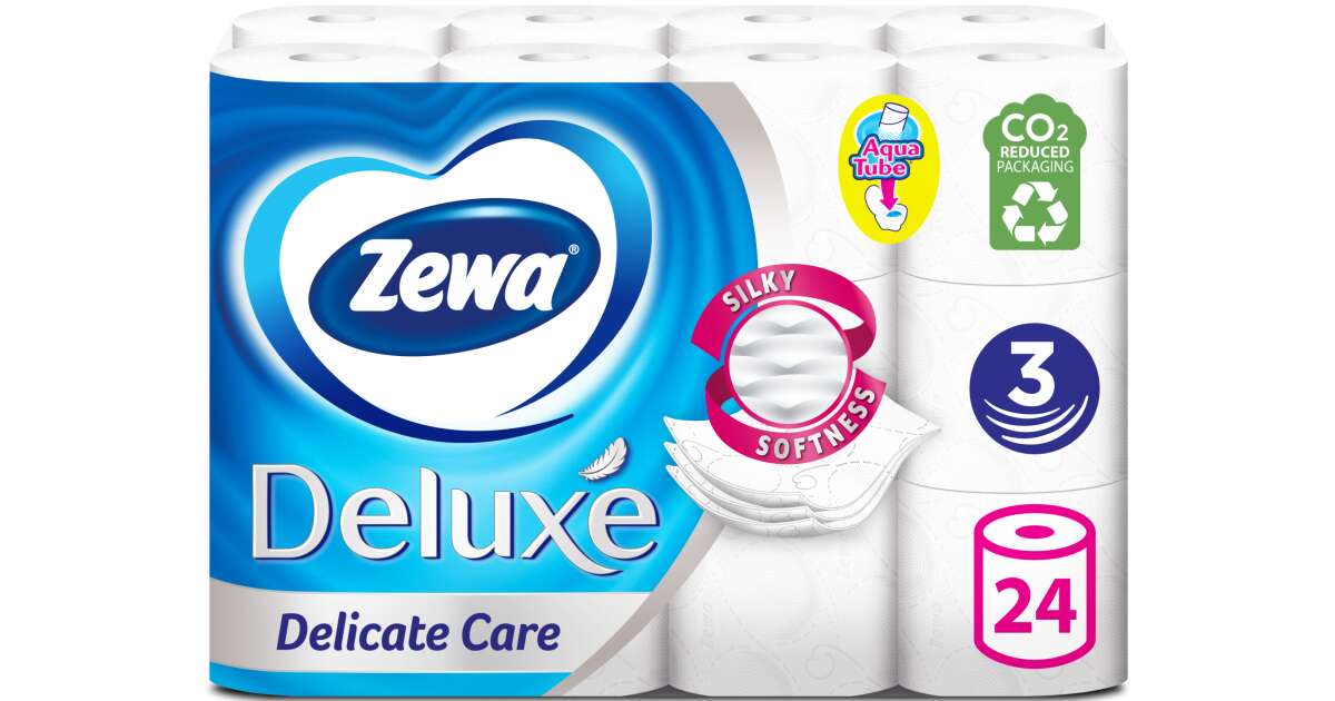 Zewa Deluxe Delicate Care 3 Ply Toilet Paper 24 rolls 