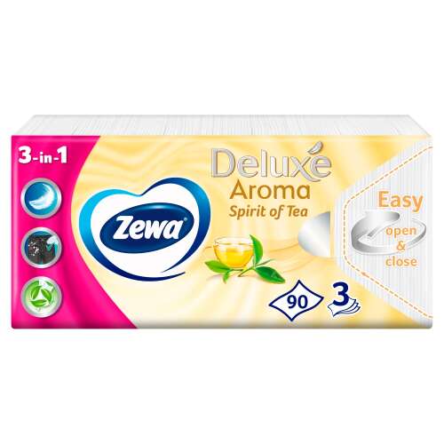 Zewa Deluxe 3 rétegű Papír zsebkendő - Spirit Of Tea 90db