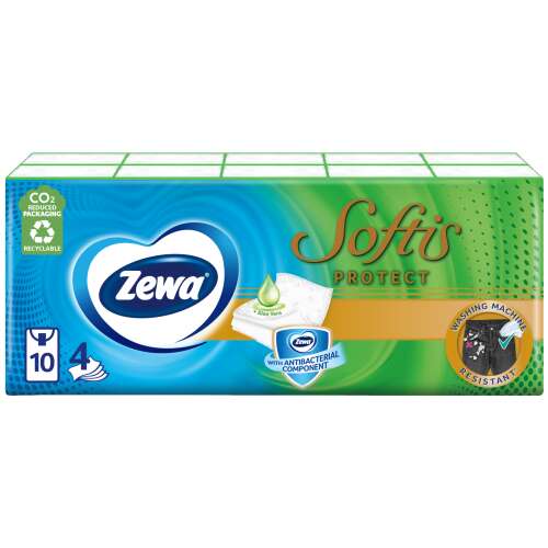 Zewa Softis Protect 4 rétegű Papír zsebkendő 10x9db 63557678