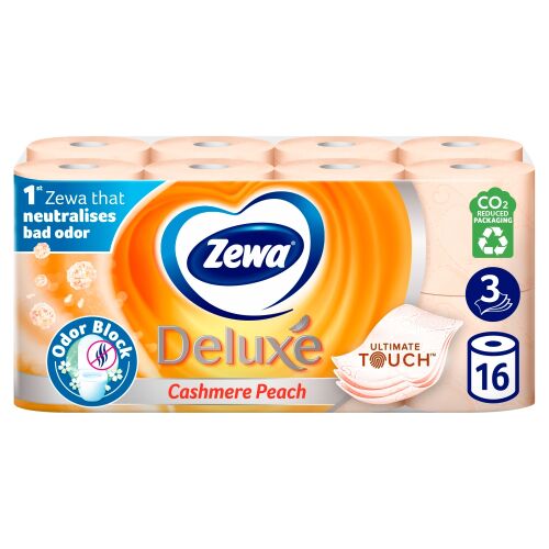 Zewa Deluxe Cashmere Peach Toaletný papier 16 roliek Balenie