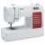 Brother CS10S sewing machine, white with red accents, front view