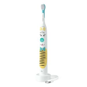 Elektrická zubná kefka Philips Sonicare for Kids s nálepkami Design a Pet na nabíjacej základni - Elektrická zubná kefka