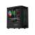 Logic Atos ARGB Computergehäuse, schwarz, Seitenansicht, gehärtetes Glas