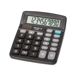 Calculator de birou Genie 220MD, negru, afișaj cu 10 cifre, cu funcții de bază, rădăcină pătrată, procent, memorie și buton CE - Genie