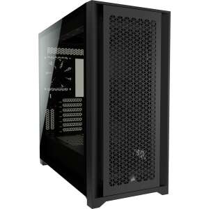 Corsair 5000D Airflow computer case, black, side view - Corsair