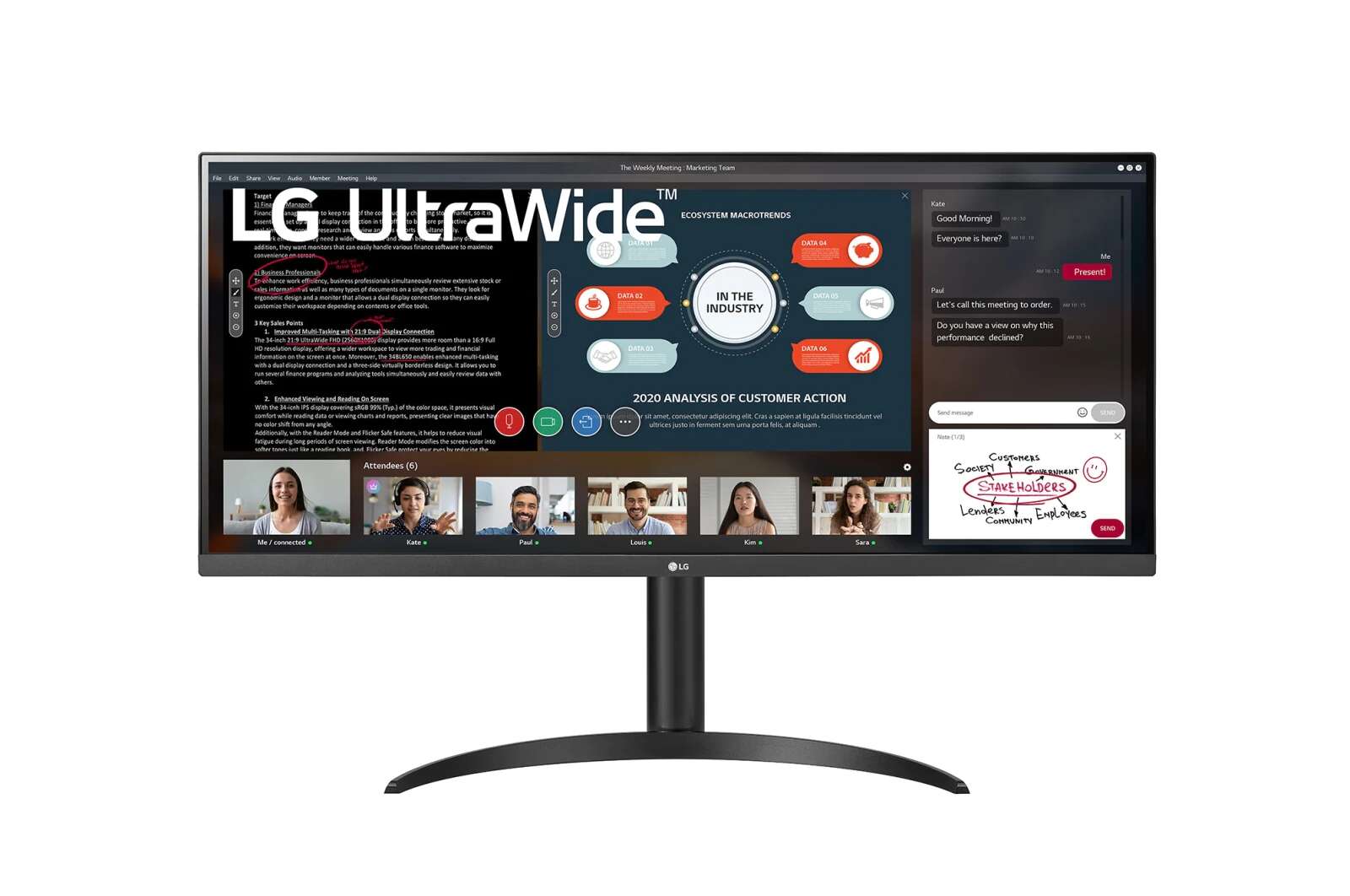 Lg 34" 34wp550-b ultrawide monitor