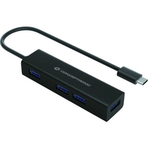 Conceptronic HUBBIES07B Schnittstellen-Hub USB 3.2 Gen 1 (3.1 Gen 1) Type-C 5000 Mbit/s Schwarz (HUBBIES07B) 133591511