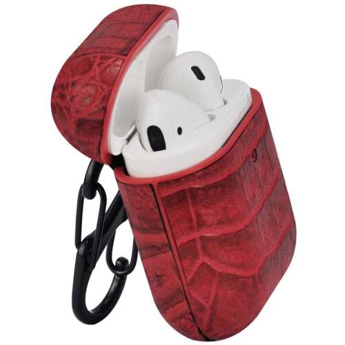 Terratec AirBox AirPods Tok - Krokodilbőr Mintázat - Piros