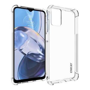 ENKAY átlátszó szilikon telefontok Motorola Moto E22/E22i készülékhez, légpárnás sarkokkal - Enkay