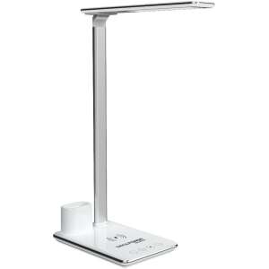 LED stolová lampa RealPower ChargeAir s bezdrôtovým nabíjaním - Biela - Lampy&osvetlenie
