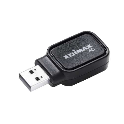 Edimax EW-7611UCB AC600 Bezdrôtový USB adaptér, čierny, pohľad spredu