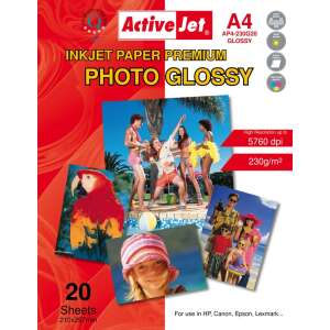 ActiveJet AP4-230G20 A4 Fotopapier glänzend, 20 Blatt pro Packung - Fotopapiere