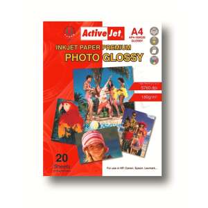 ActiveJet AP4-180G20 A4 Fotopapier glänzend, 20 Blatt - Fotopapiere