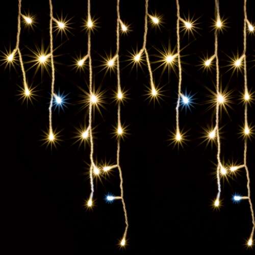 Somogyi KAF 300L 5M LED icicle lights with warm white and flashing cool white LEDs