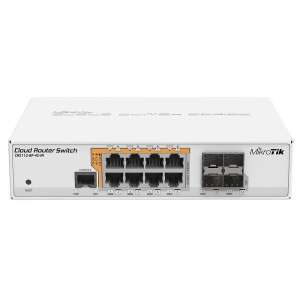 MikroTik CRS112-8P-4S-IN Cloud Router Switch, преден изглед - MikroTik Превключвател