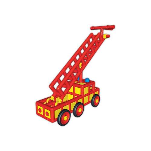 Peppino Java 5 building toy, 386 pieces, 3D creative toy, fire truck model