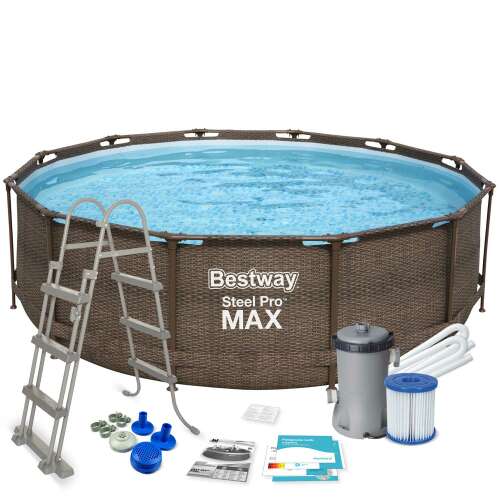 Bestway Steel Pro MAX Deluxe 366x100cm Fémvázas medence létrával és szivattyúval 95026092