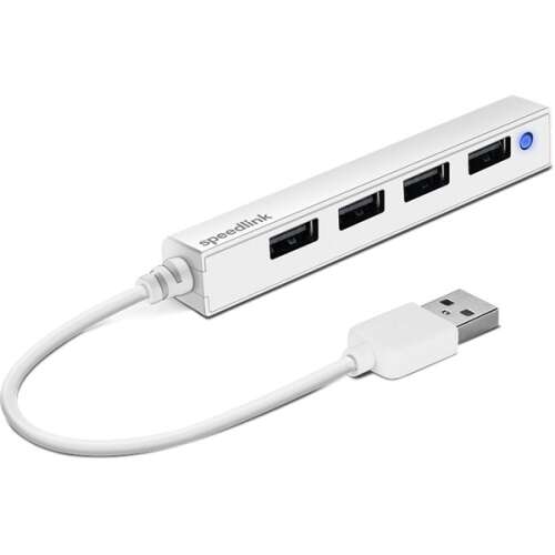 Speedlink Snappy Slim USB 2.0 Hub, 4 port, white